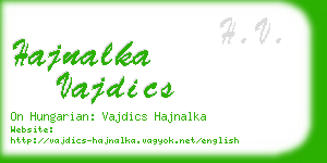 hajnalka vajdics business card